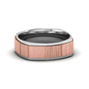 Load image into Gallery viewer, 2 Tone Gold Texture Square Band Ring