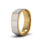 Load image into Gallery viewer, 2 Tone Gold Texture Square Band Ring
