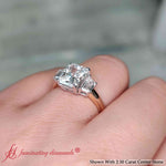 Load image into Gallery viewer, 3 Stone Trapezoid Engagement Ring