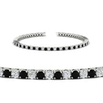 Load image into Gallery viewer, 2-Carat-Diamond-Tennis-Bracelet-With-Balack-Diamond-In-White-Gold-FDBRC8635ROGBLACKANGLE2-2.00-CT-NL-WG