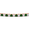 Load image into Gallery viewer, 2-Carat-Diamond-Tennis-Bracelet-With-Green-Emerald-In-Rose-Gold-FDBRC8635ROGEMGRANGLE5-2.00-CT-NL-RG