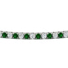 Load image into Gallery viewer, 2-Carat-Diamond-Tennis-Bracelet-With-Green-Emerald-In-White-Gold-FDBRC8635ROGEMGRANGLE5-2.00-CT-NL-WG