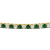 Load image into Gallery viewer, 2-Carat-Diamond-Tennis-Bracelet-With-Green-Emerald-In-Yellow-Gold-FDBRC8635ROGEMGRANGLE5-2.00-CT-NL-YG