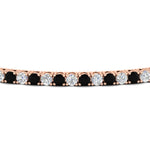 Load image into Gallery viewer, 2-Carat-Diamond-Tennis-Bracelet-with-Black-Diamond-In-Rose-Gold-FDBRC8635ROGBLACKANGLE5-2.00-CT-NL-RG