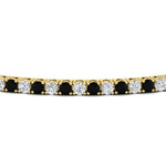 Load image into Gallery viewer, 2-Carat-Diamond-Tennis-Bracelet-with-Black-Diamond-In-Yellow-Gold-FDBRC8635ROGBLACKANGLE5-2.00-CT-NL-YG