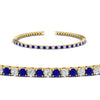 Load image into Gallery viewer, 2-Carat-Diamond-Tennis-Bracelet-with-Blue-Sapphire-In-Yellow-Gold-FDBRC8635ROGSABLANGLE2-2.00-CT-NL-YG