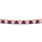 Load image into Gallery viewer, 2-Carat-Diamond-Tennis-Bracelet-with-Pink-Sapphire-In-Rose-Gold-FDBRC8635ROGSADRPIANGLE5-2.00-CT-NL-RG