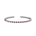 Load image into Gallery viewer, 2-Carat-Diamond-Tennis-Bracelet-with-Pink-Sapphire-In-White-Gold-FDBRC8635ROGSADRPI-2.00-CT-NL-WG