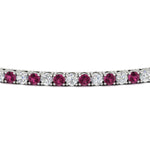 Load image into Gallery viewer, 2-Carat-Diamond-Tennis-Bracelet-with-Pink-Sapphire-In-White-Gold-FDBRC8635ROGSADRPIANGLE5-2.00-CT-NL-WG