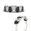 Load image into Gallery viewer, 2-carat-7-seven-stone-black-diamond-teardrop-wedding-band-in-white-gold-fdwb8008peblackangle3-2.00ct-nl-wg.jpg