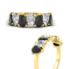 Load image into Gallery viewer, 2-carat-7-seven-stone-black-diamond-teardrop-wedding-band-in-yellow-gold-fdwb8008peblackangle3-2.00ct-nl-yg.jpg