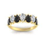 Load image into Gallery viewer, 2-carat-7-seven-stone-black-diamond-teardrop-wedding-band-in-yellow-gold-fdwb8008peblackangle5-2.00ct-nl-yg.jpg