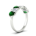 Load image into Gallery viewer, 2-carat-7-seven-stone-emerald-teardrop-wedding-band-in-white-gold-fdwb8008pegemgrangle2-2.00ct-nl-wg.jpg
