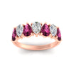 Load image into Gallery viewer, 2-carat-7-seven-stone-pink-sapphire-teardrop-wedding-band-in-rose-gold-fdwb8008pegsadrpiangle5-2.00ct-nl-rg.jpg