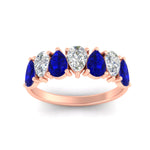 Load image into Gallery viewer, 2-carat-7-seven-stone-sapphire-teardrop-wedding-band-in-rose-gold-fdwb8008pegsablangle5-2.00ct-nl-rg.jpg