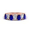 Load image into Gallery viewer, 2-carat-7-seven-stone-sapphire-teardrop-wedding-band-in-rose-gold-fdwb8008pegsablsleep-2.00ct-nl-rg.jpg