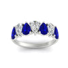 Load image into Gallery viewer, 2-carat-7-seven-stone-sapphire-teardrop-wedding-band-in-white-gold-fdwb8008pegsablangle5-2.00ct-nl-wg.jpg