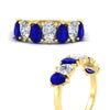 Load image into Gallery viewer, 2-carat-7-seven-stone-sapphire-teardrop-wedding-band-in-yellow-gold-fdwb8008pegsablangle3-2.00ct-nl-yg.jpg