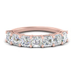 Load image into Gallery viewer, 2-carat-basket-prong-7-asscher-cut-anniversary-ring-in-rose-gold-FD10118B-0.30-NL-RG