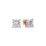 Load image into Gallery viewer, Princess Cut Diamond Stud Earring
