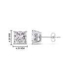 Load image into Gallery viewer, Princess Cut Diamond Stud Earring