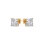 Load image into Gallery viewer, Princess Cut Diamond Stud Earring