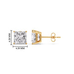 Load image into Gallery viewer, Princess Cut Diamond Stud Earring