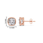 Load image into Gallery viewer, Bezel Set Cushion Diamond Stud Earrings