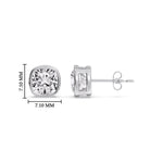 Load image into Gallery viewer, Bezel Set Cushion Diamond Stud Earrings