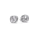 Load image into Gallery viewer, Bezel Set Cushion Diamond Stud Earrings