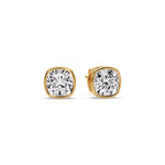 Load image into Gallery viewer, Bezel Set Cushion Diamond Stud Earrings