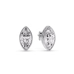Load image into Gallery viewer, Bezel Stud Earring One Carat Marquise Diamond