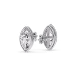 Load image into Gallery viewer, Bezel Stud Earring One Carat Marquise Diamond