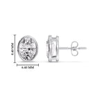 Load image into Gallery viewer, Bezel Stud Earring Oval Diamond