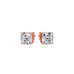 Load image into Gallery viewer, Cushion Diamond Basket Stud Earring