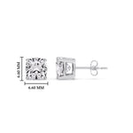 Load image into Gallery viewer, Cushion Diamond Basket Stud Earring
