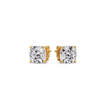 Load image into Gallery viewer, Cushion Diamond Basket Stud Earring