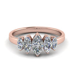 Load image into Gallery viewer, 2-carat-diamond-marquise-ring-5-stone-in-rose-gold-FD8008-2.0CTMQB-NL-RG.jpg