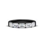 Load image into Gallery viewer, 2-carat-diamond-wedding-ring-stack-emerald-cut-in-black-gold-FD8126EMB-2.00CT-NL-BG