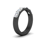Load image into Gallery viewer, 2-carat-diamond-wedding-ring-stack-emerald-cut-in-black-gold-FD8126EMBANGLE2-2.00CT-NL-BG