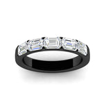 Load image into Gallery viewer, 2-carat-diamond-wedding-ring-stack-emerald-cut-in-black-gold-FD8126EMBANGLE5-2.00CT-NL-BG
