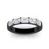 Load image into Gallery viewer, 2-carat-diamond-wedding-ring-stack-emerald-cut-in-black-gold-FD8126EMBANGLE5-2.00CT-NL-BG