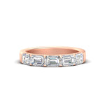 Load image into Gallery viewer, 2-carat-diamond-wedding-ring-stack-emerald-cut-in-rose-gold-FD8126EMB-2.00CT-NL-RG
