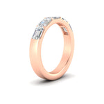 Load image into Gallery viewer, 2-carat-diamond-wedding-ring-stack-emerald-cut-in-rose-gold-FD8126EMBANGLE2-2.00CT-NL-RG