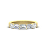 Load image into Gallery viewer, 2-carat-diamond-wedding-ring-stack-emerald-cut-in-yellow-gold-FD8126EMB-2.00CT-NL-YG