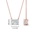 Load image into Gallery viewer, Emerald Cut East West Solitaire Pendant