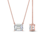Load image into Gallery viewer, Emerald Cut East West Solitaire Pendant