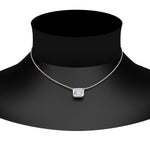 Load image into Gallery viewer, Emerald Cut East West Solitaire Pendant
