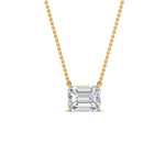 Load image into Gallery viewer, Emerald Cut East West Solitaire Pendant