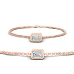 Load image into Gallery viewer, 2-carat-bezel-set-emerald-chain-bracelet